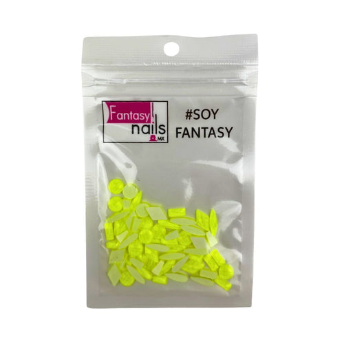 Crystal Mix Amarillo Neón Fantasy Nails