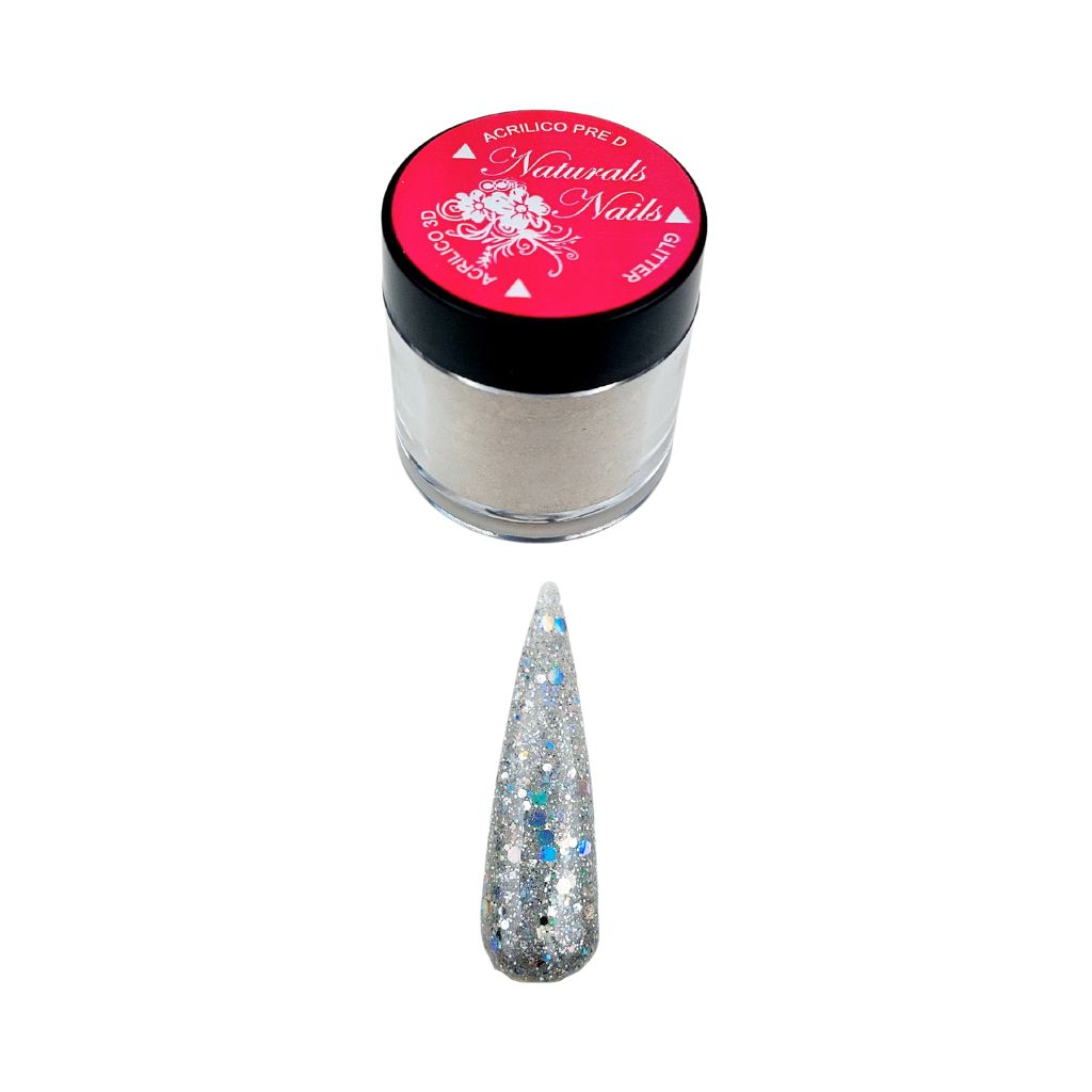 Acricolor con Glitter T-02 1/4 oz Naturals Nails
