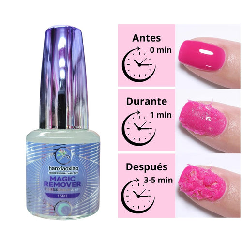 Magic Removedor Gel y Acrílico Tapa Lila 15 ml