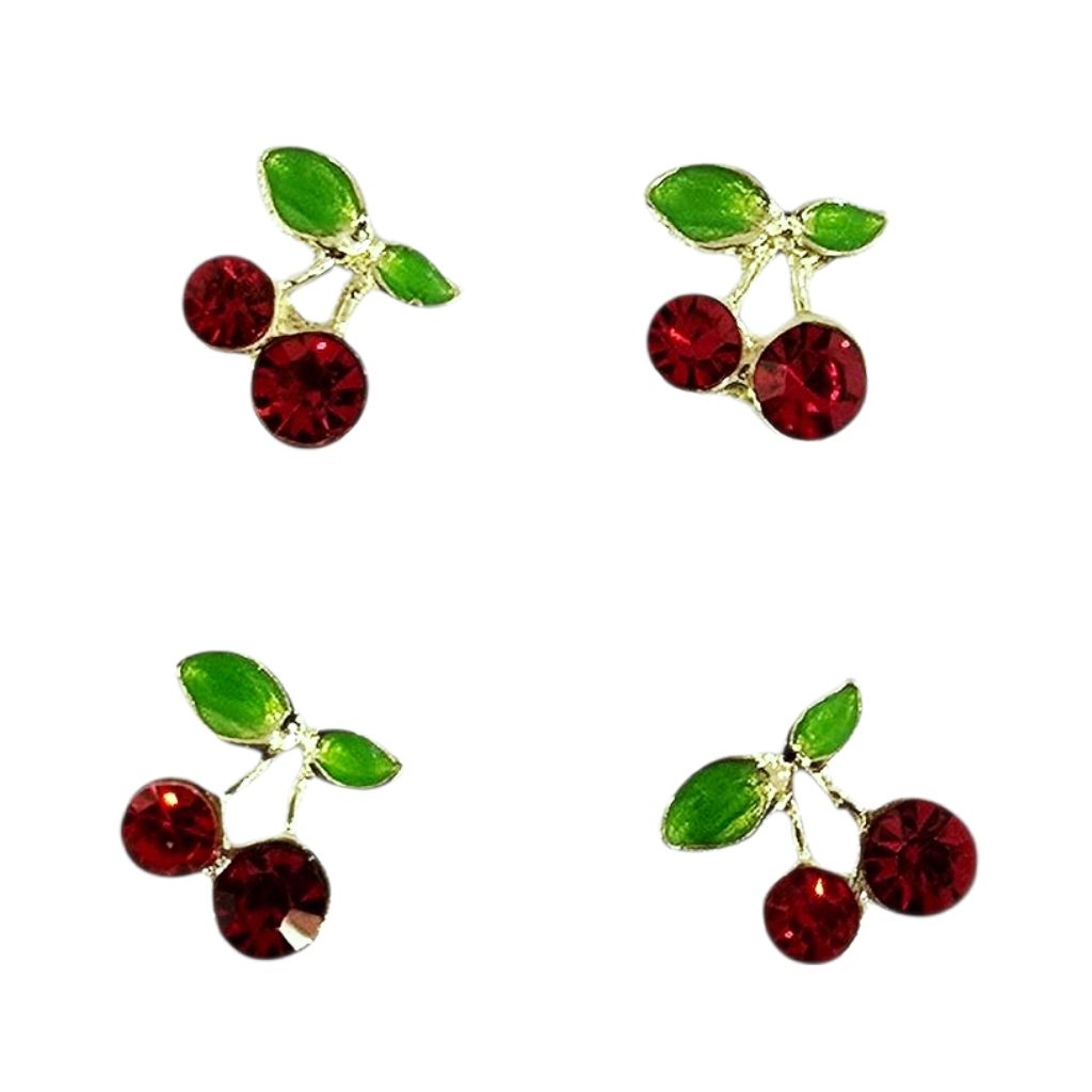 Dije Cherry Rojo 4 pzas Fantasy Nails
