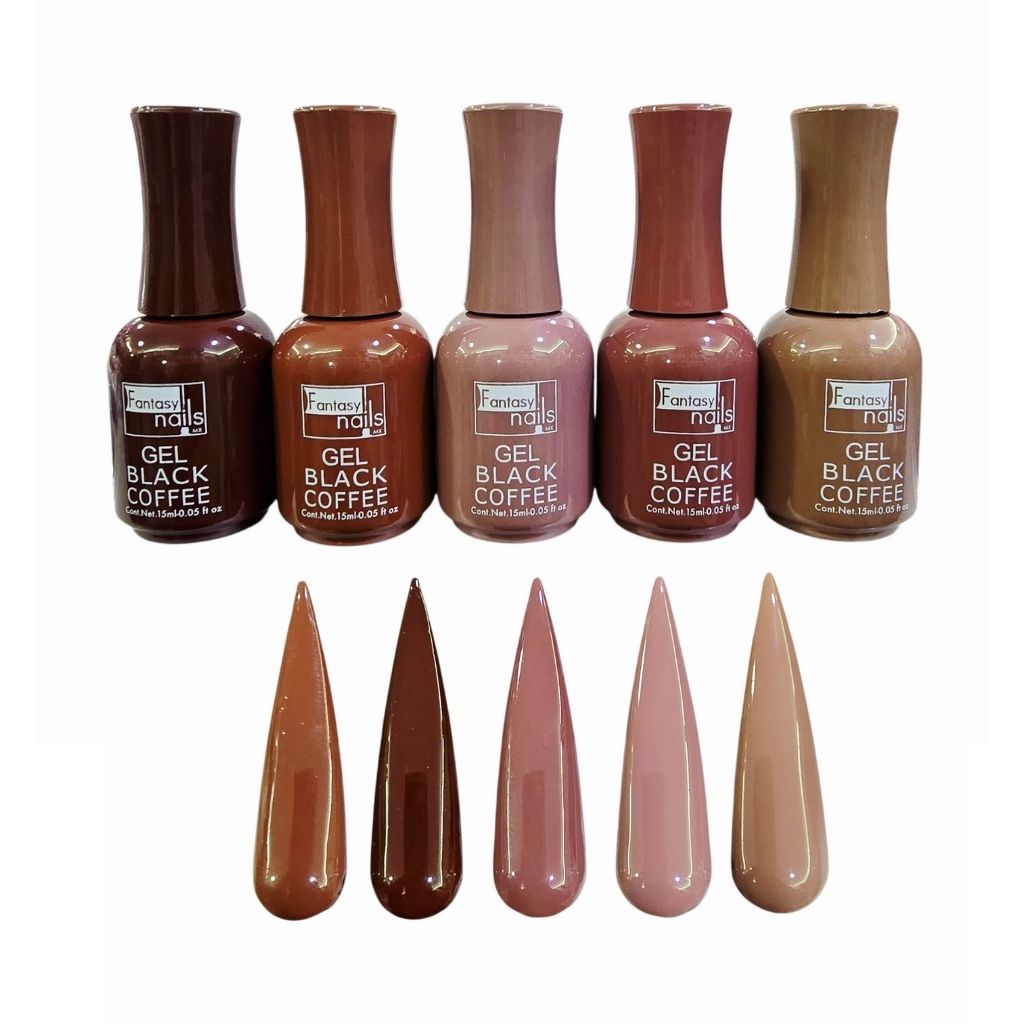 Gel Colección Black Coffee 5 pzas Fantasy Nails