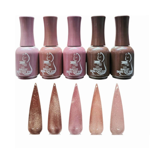 Gel Colección Cat Eye Ballet 5 pzas Fantasy Nails