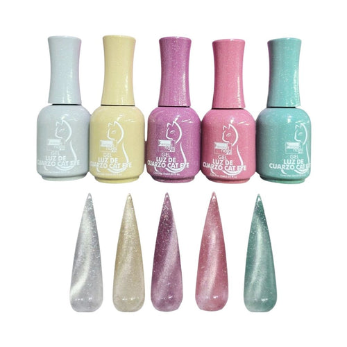 Gel Colección Cat Eye Luz de Cuarzo 5 pzas Fantasy Nails