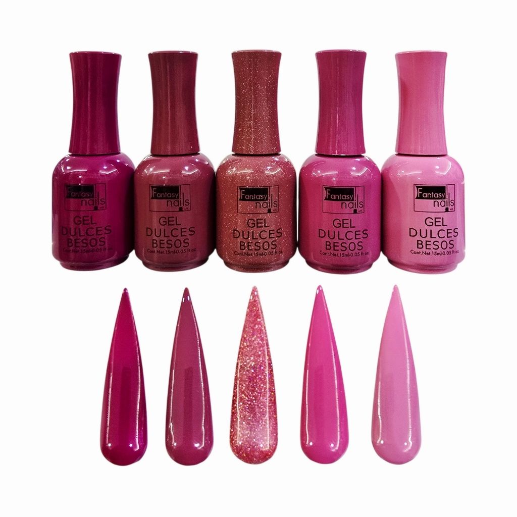 Gel Colección Dulces Besos 5 pzas Fantasy Nails