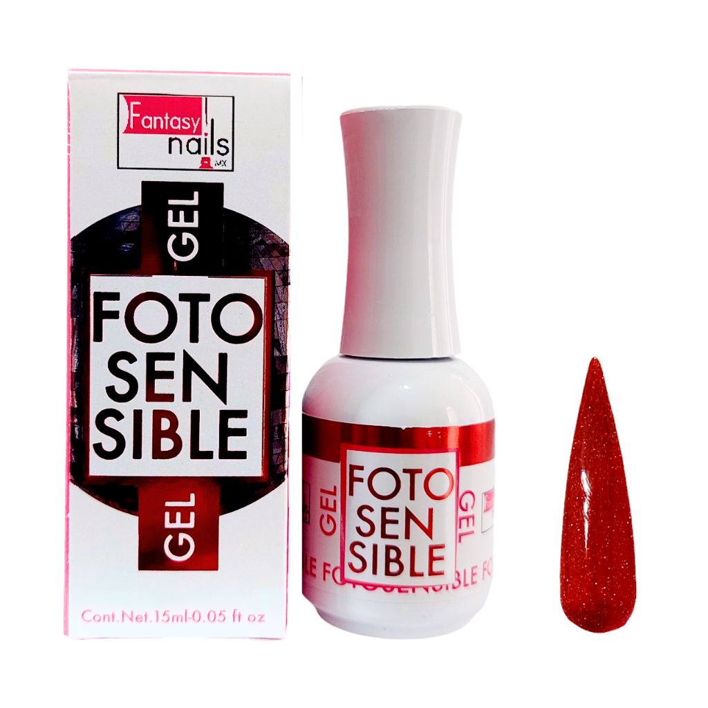 Gel Fotosensible #4 Rojo 15 ml Fantasy Nails