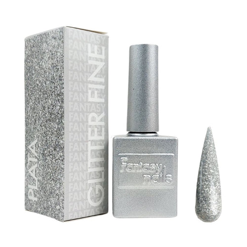 Gel Plata Glitter Fine 13 ml Fantasy Nails