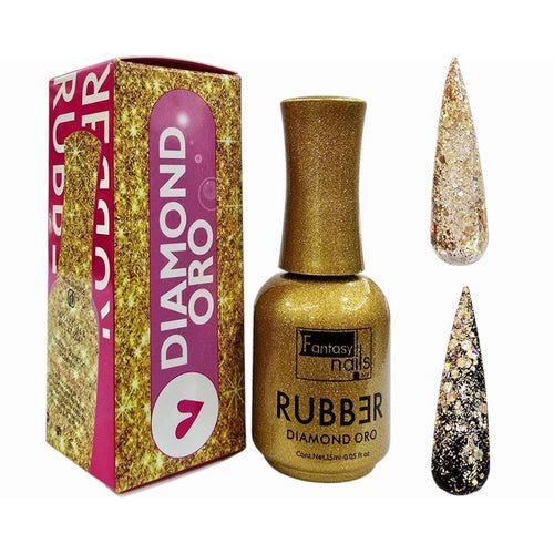 Gel Rubber Diamond Oro 15 ml Fantasy Nails