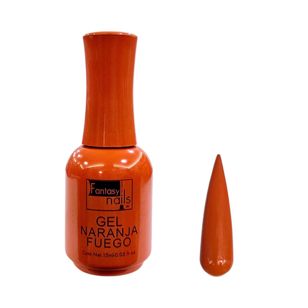 Gel #15 Naranja Fuego 15 ml Fantasy Nails