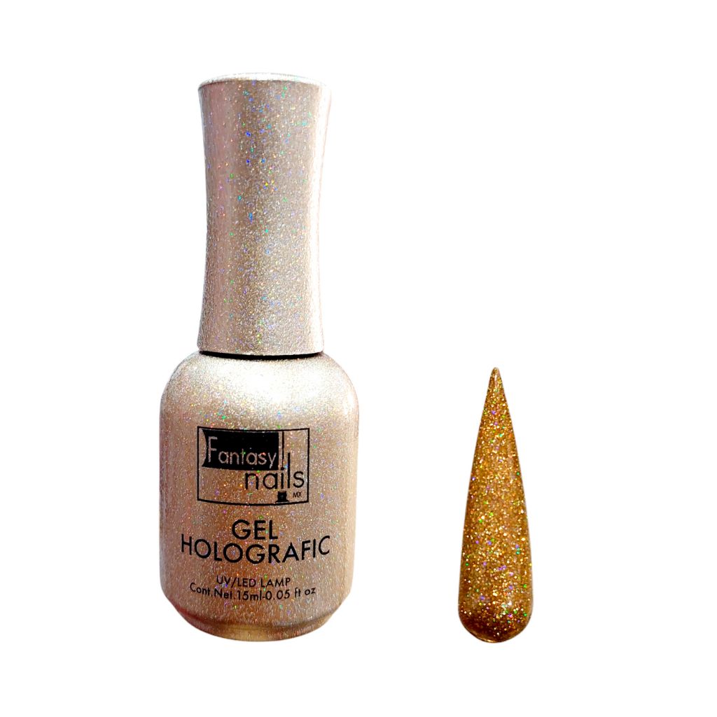 Gel #2 Holografic Dorado 15 ml Fantasy Nails