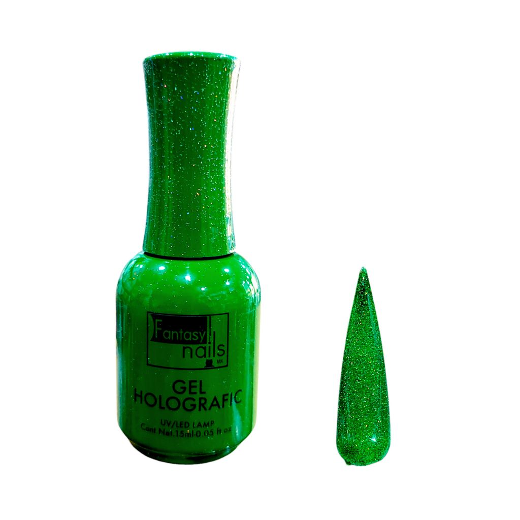 Gel #5 Holografic Verde 15 ml Fantasy Nails