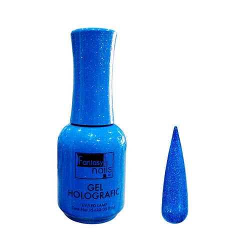 Gel #6 Holografic Azul 15 ml Fantasy Nails