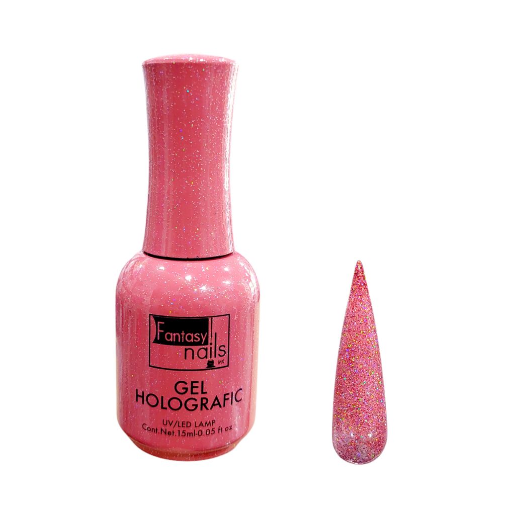 Gel #8 Holografic Rose Gold 15 ml Fantasy Nails