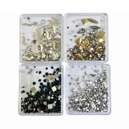 Mix Piedra Figuras Colores 4 pzas
