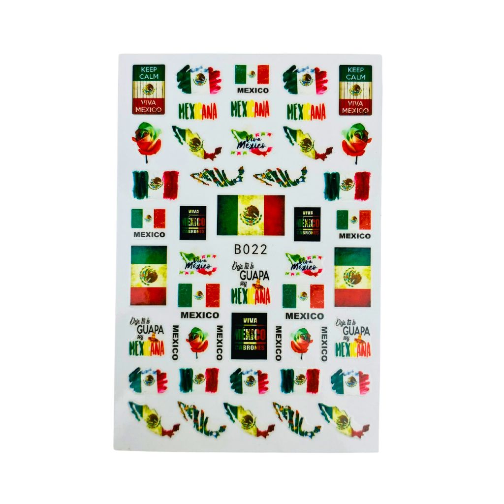 Sticker Patrio Bandera – Alejandra Nail Shop