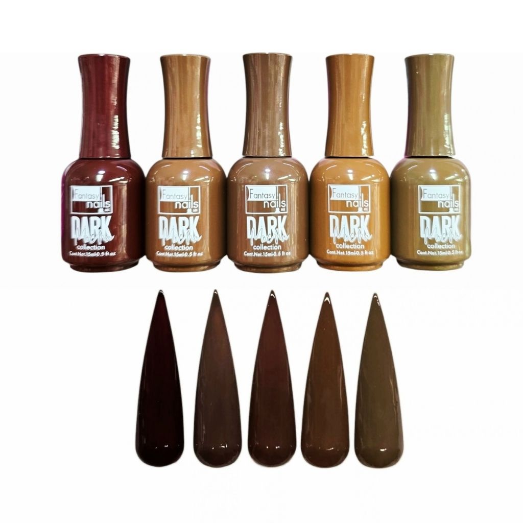 Gel Colección Dark Mocha 5 pzas Fantasy Nails