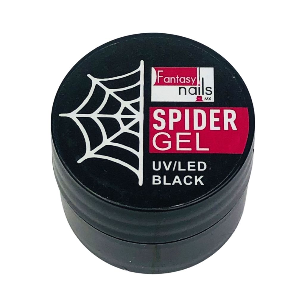 Gel Spider Negro Fantasy Nails